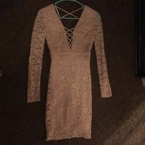 Rose gold lace dress